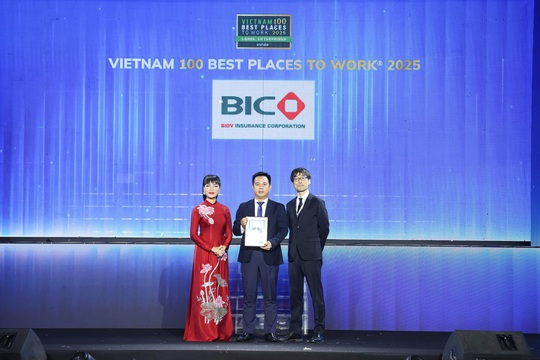 BIC lần thứ 2 liên tiếp được vinh danh Top 1 nơi làm việc tốt nhất ngành bảo hiểm khối Doanh nghiệp lớn