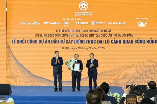 Hà Nội khởi công dự án đầu tư xây dựng Trục Đại lộ Cảnh quan sông Hồng