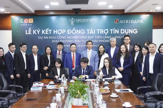 Tập đoàn CEO và Agribank ký hợp đồng tài trợ tín dụng cho Khu công nghiệp Sân bay Tiên Lãng – Khu B