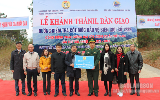 Lạng Sơn: Khánh thành công trình đường kiểm tra cột mốc biên giới số 1232