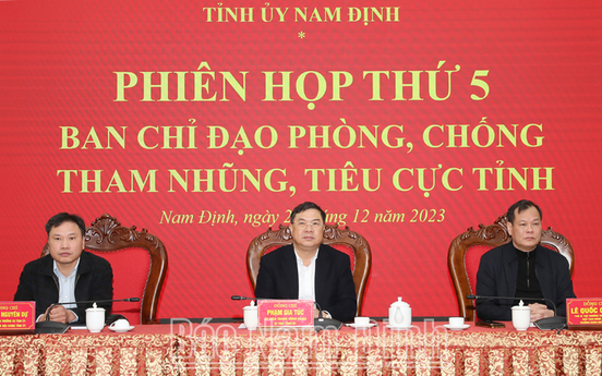 Nam Định: Đẩy mạnh công tác phòng, chống tham nhũng, tiêu cực, không ảnh hưởng phát triển kinh tế của tỉnh