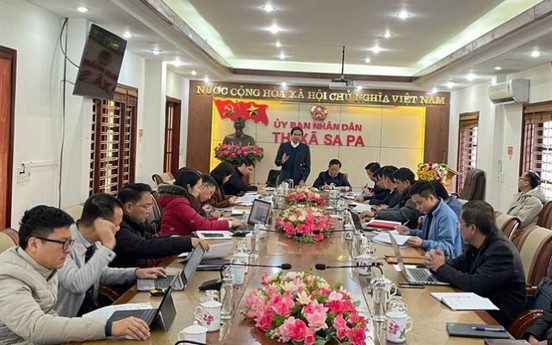Chủ tịch UBND tỉnh Trịnh Xuân Trường làm việc với thị xã Sa Pa về tiền độ GPMB các dự án trọng điểm