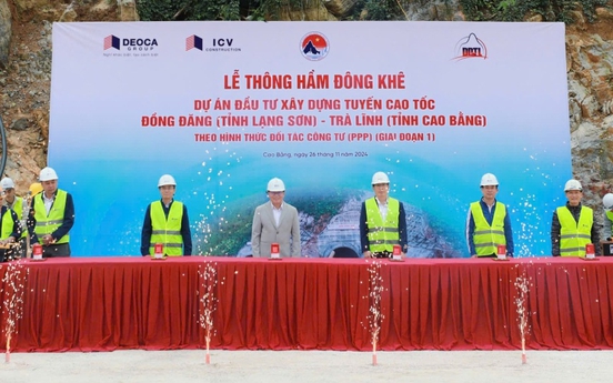 Cao Bằng: Thông hầm đầu tiên trên cao tốc Đồng Đăng - Trà Lĩnh