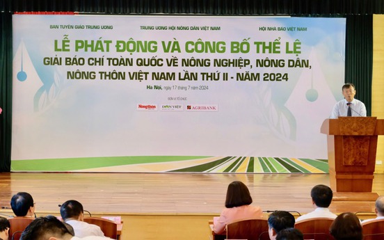 Phát động Giải báo chí toàn quốc về nông nghiệp, nông dân, nông thôn năm 2024