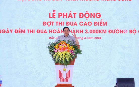 Thủ tướng phát động cao điểm thi đua 500 ngày đêm hoàn thành 3.000km đường bộ cao tốc