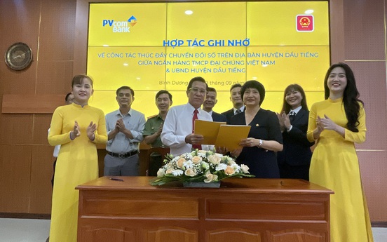 PVcomBank và UBND huyện Dầu Tiếng ký kết hợp tác về thúc đẩy chuyển đổi số