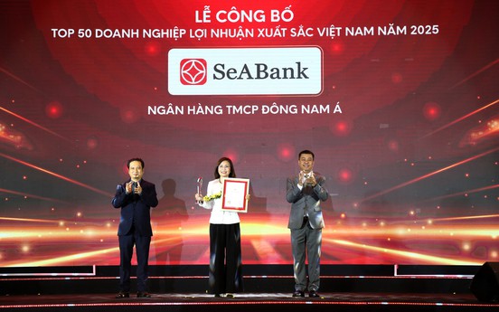 SeABank lần thứ 6 được vinh danh trong Top 50 doanh nghiệp có lợi nhuận xuất sắc nhất Việt Nam năm 2025