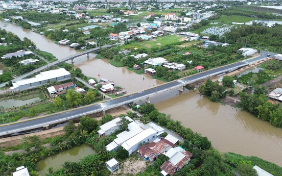 Ít ngày nữa, chính thức hoàn thiện cây cầu gần trăm tỷ, gia tăng kết nối 2 tỉnh miền Nam
