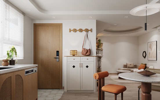 Hòa mình vào không gian tối giản và ấm cúng trong căn hộ 60m2 mang đậm phong cách Japandi thanh lịch