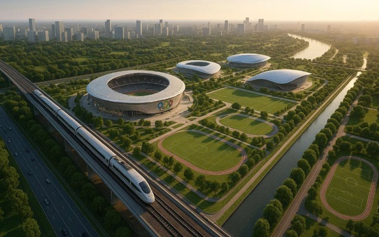 Việt Nam sắp có tổ hợp đô thị thể thao 4.560ha, nằm liền kề tuyến đường sắt cao tốc Bắc - Nam