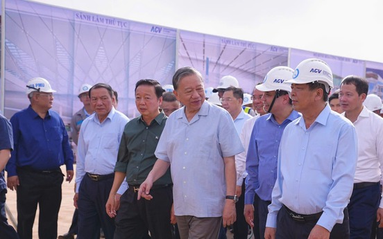 NÓNG: Trước dấu mốc lịch sử, Tổng Bí thư Tô Lâm tới thăm và kiểm tra đại công trường sân bay lớn nhất Việt Nam