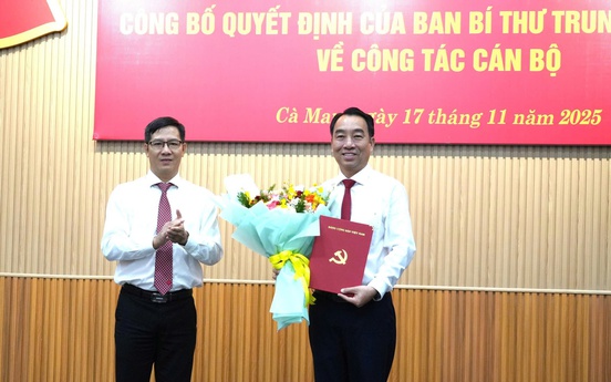 Chủ tịch UBND tỉnh Vĩnh Long giữ chức Phó Bí thư Tỉnh ủy Cà Mau