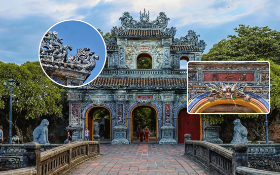 Cửa ra vào đẹp bậc nhất trong quần thể di sản cung đình Việt Nam: Tuyệt tác khảm sành sứ hơn 200 năm tuổi