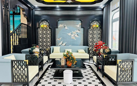 Bỏ phố về quê, gia chủ 35 tuổi xây biệt thự Indochine hoành tráng tại quê nhà Ninh Bình