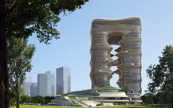 Sắp hoàn thiện tòa nhà chọc trời cao gần 200m, kiến trúc tựa hẻm núi mở ra giữa trời