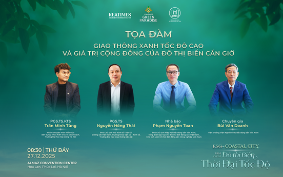 Ngày 27/12 diễn ra Tọa đàm: "Giao thông xanh tốc độ cao và giá trị cộng đồng của đô thị biển Cần Giờ"