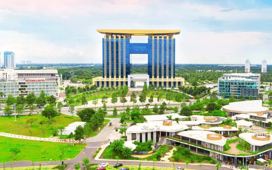 Trung tâm hành chính 23 tầng có bãi đáp trực thăng dự kiến trở thành một phần của Thành phố khoa học - công nghệ Bắc TP. HCM