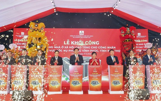 Phú Thọ khởi công thêm 559 căn nhà ở xã hội cho công nhân