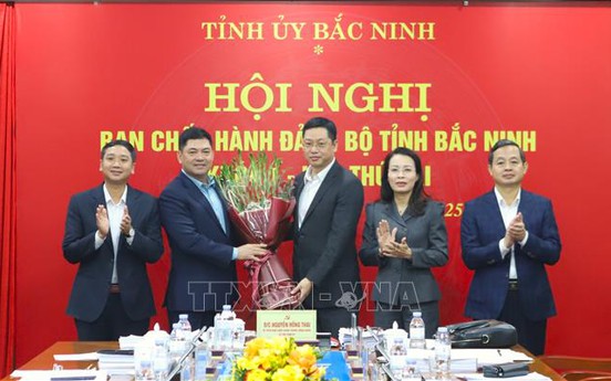 Đồng chí Trần Huy Phương được bầu giữ chức Phó Bí thư Tỉnh ủy Bắc Ninh