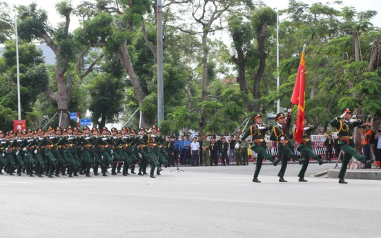 Cận cảnh buổi tổng duyệt đội ngũ và diễu hành kỷ niệm 70 năm Ngày giải phóng Hải Phòng