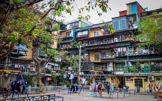 Cận cảnh khu tập thể cũ nát tại ‘đất vàng’ Hà Nội sắp được cải tạo thành tòa nhà cao 55 tầng