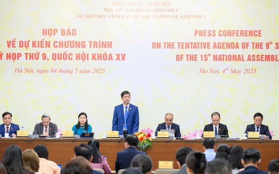 Ngày 5/5, chính thức khai mạc Kỳ họp thứ 9, Quốc hội khóa XV