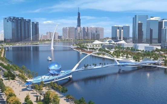 Cầu đi bộ nghìn tỷ đầu tiên bắc qua dòng sông biểu tượng tại đô thị đặc biệt của Việt Nam có chuyển động mới