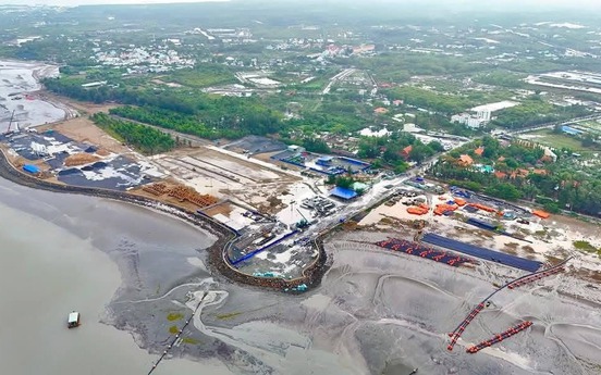 Siêu đô thị Cần Giờ thi công thần tốc, dần thành hình sau 2 tháng khởi công