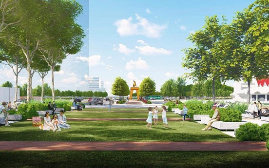 Ngay trước công trình hơn 100 năm tuổi của TP. HCM sẽ có không gian công cộng rộng lớn như quảng trường Thời Đại ở New York