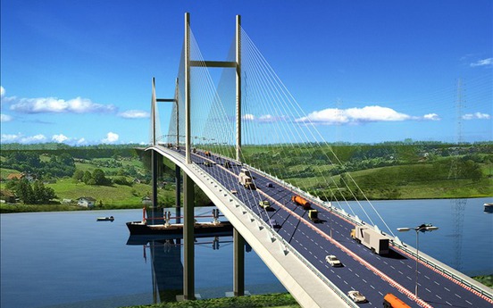 Ngày mai, cây cầu dây văng có tĩnh không cao nhất Việt Nam sẽ chính thức hợp long