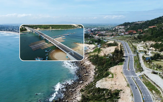 Cung đường ven biển hơn 9.000 tỷ đẹp như mơ kết nối cảng biển và sân bay quốc tế sắp về đích