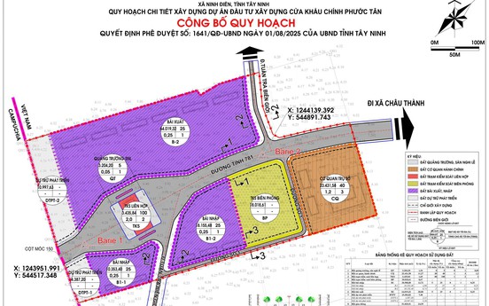 Tây Ninh: Công bố đồ án quy hoạch xây dựng dự án cửa khẩu chính Phước Tân