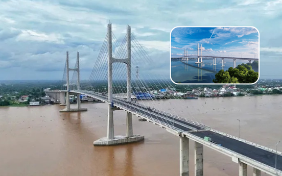 Chỉ 15 ngày nữa, cầu gần 7.000 tỷ cách cầu dây văng đầu tiên do Việt Nam thiết kế 3,8km sẽ chính thức khánh thành
