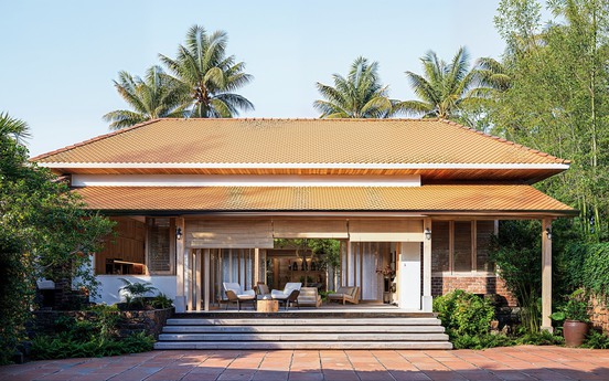 Yên bình trong không gian đương đại kết hợp truyền thống của căn nhà cấp 4 giữa vùng quê