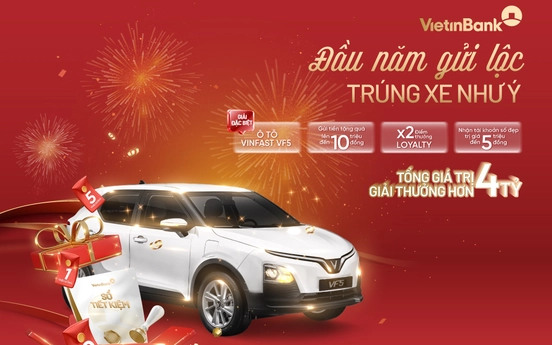 Cơ hội trúng ô tô điện VinFast VF5 khi gửi tiết kiệm đầu năm 2026 tại VietinBank