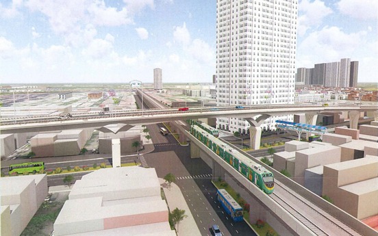 Sắp có cầu vượt 880 tỷ đi trên tuyến đường sắt đô thị đầu tiên của Việt Nam, giải cứu kẹt xe cửa ngõ Thủ đô