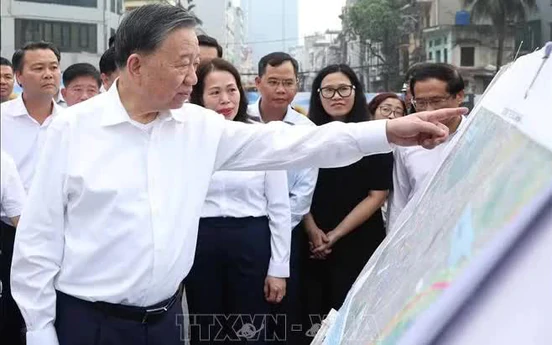 Tổng Bí thư, Chủ tịch nước Tô Lâm kiểm tra tiến độ công trình giao thông trọng điểm ở Hà Nội