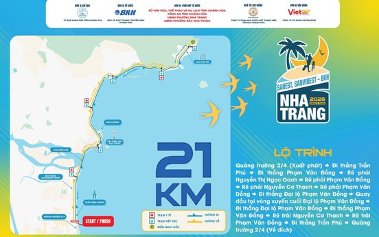 Nha Trang Night Run 2026 mở hành trình 21km qua Libera Nha Trang