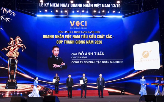 Chủ tịch Tập đoàn Sunshine được vinh danh Doanh nhân Việt Nam tiêu biểu xuất sắc - Cúp Thánh Gióng 2026