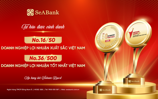 SeABank xếp thứ 16 trong Top 50 Doanh nghiệp lợi nhuận xuất sắc Việt Nam