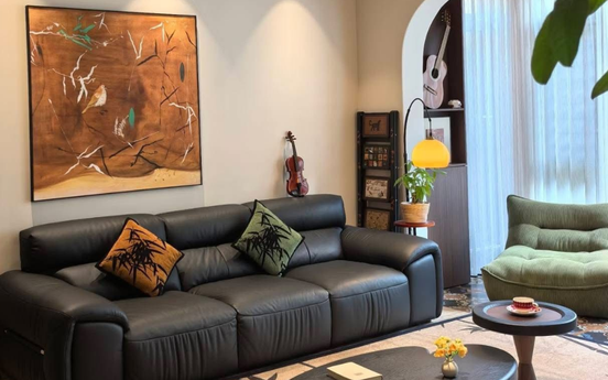 Ấn tượng mạnh mẽ với căn hộ sở hữu kiến trúc giao thoa Á Đông và hiện đại