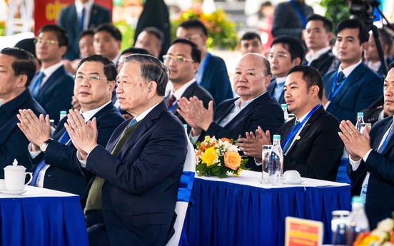 Tổng bí thư Tô Lâm dự lễ khởi công Khu đô thị Bắc Thăng Long Urban City do liên danh Handico - Sunshine Group - Thái Nam Land triển khai