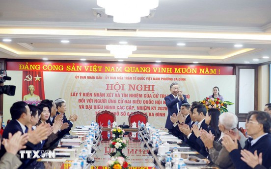 Tổng Bí thư dự Hội nghị lấy ý kiến cử tri nơi cư trú đối với người ứng cử đại biểu Quốc hội