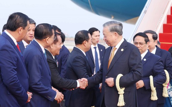 Tổng Bí thư Tô Lâm bắt đầu chuyến thăm cấp Nhà nước tới Vương quốc Campuchia