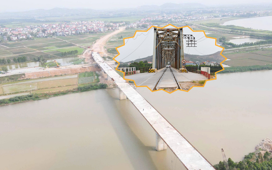 4 tháng nữa, chính thức hoàn thành cây cầu thay thế cây cầu duy nhất ở Việt Nam có đường sắt chung đường bộ