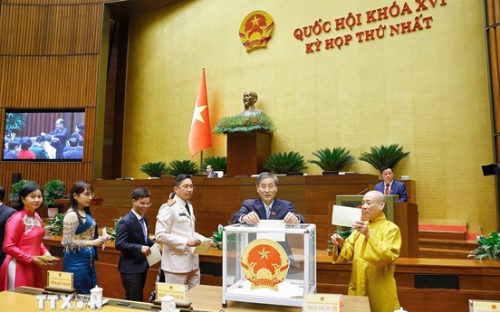 Thông qua Nghị quyết bầu ông Trần Thanh Mẫn làm Chủ tịch Quốc hội khóa XVI