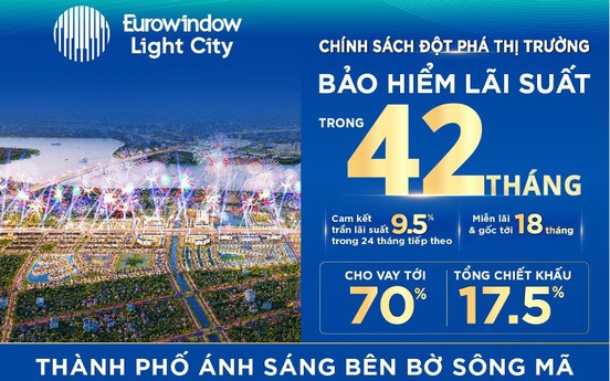 Chính sách đột phá thị trường tại Eurowindow Light City: Bảo hiểm lãi suất trong 42 tháng