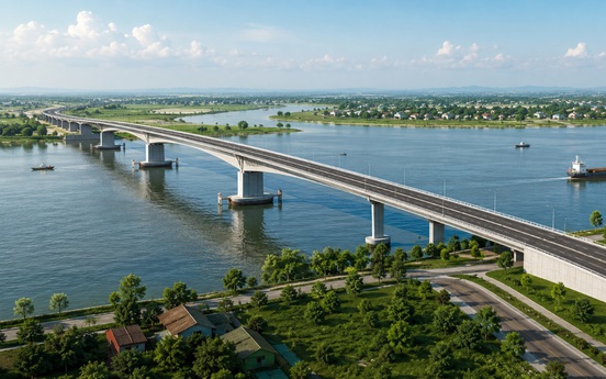Cầu vượt sông gần 600 tỷ, thay thế cho cầu phao đã hoạt động 30 năm ở Ninh Bình nỗ lực gỡ khó, hoàn thành sau 1 năm nữa