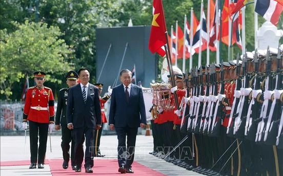 Lễ đón Tổng Bí thư, Chủ tịch nước Tô Lâm và Phu nhân thăm chính thức Vương quốc Thái Lan