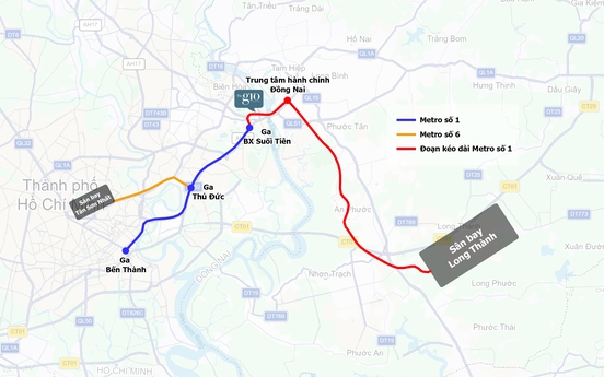 "Sức hút" The Gió Riverside nhờ liền kề 2 tuyến Metro, kết nối 2 sân bay quốc tế